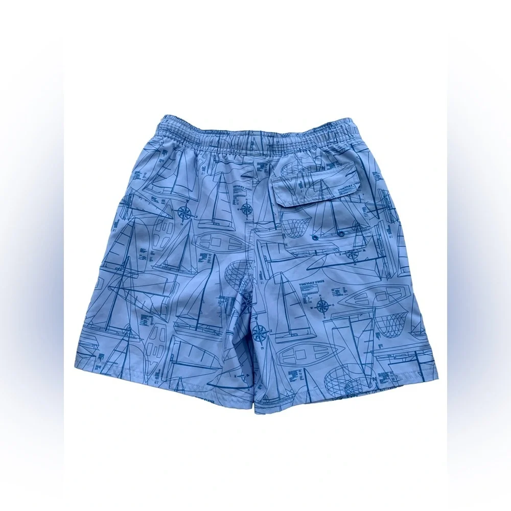 Vineyard Vines Size Medium, 12-14, Nautical Boat Print Swim Trunks